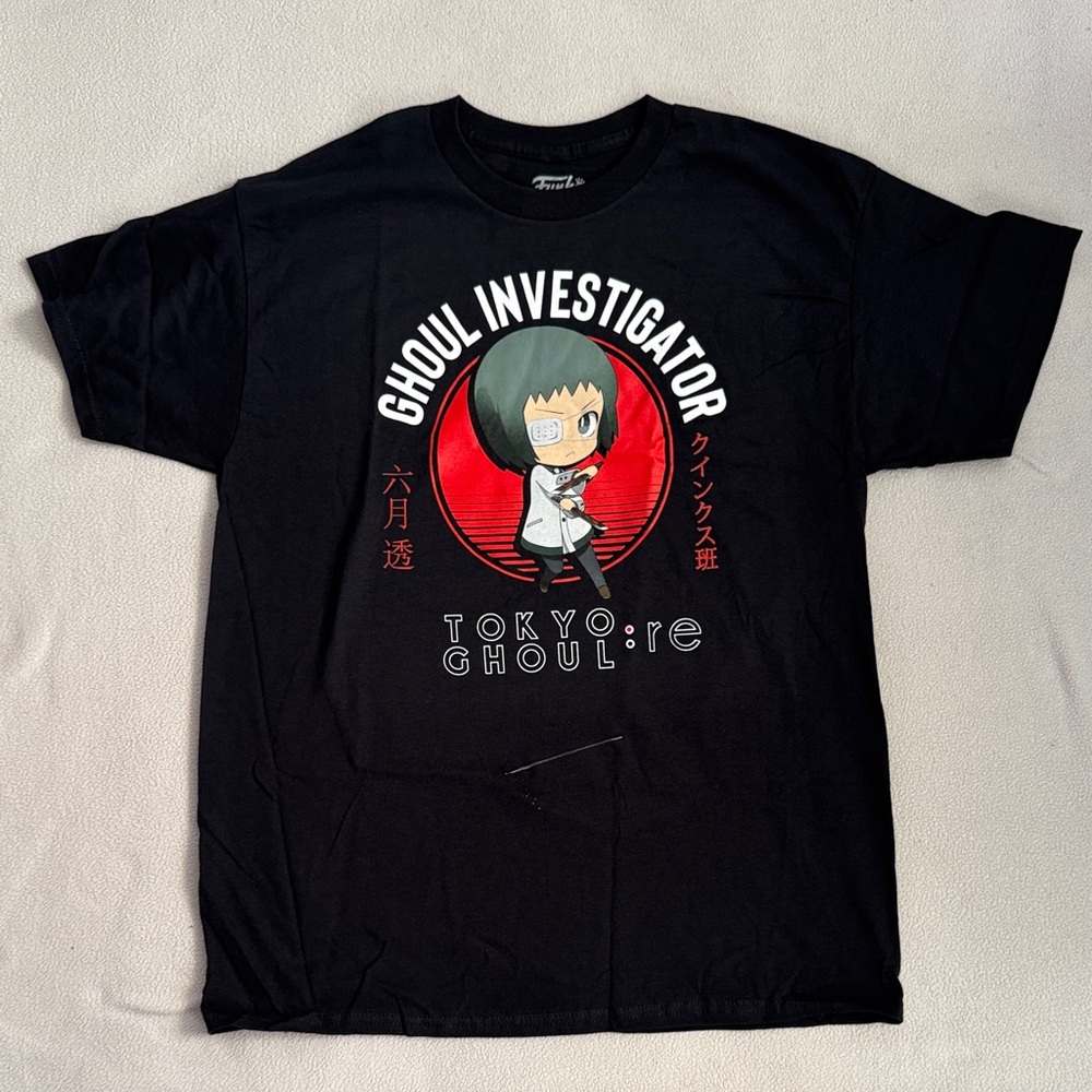 Funko Tokyo Ghoul - Ghoul Investigator Toru Mutsuki Short Sleeved Shirt Black LG